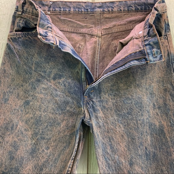 RARE Vintage LEVI’S Acid Wash 550 Mens Jeans Size 36x32 Silver Medal 80s Pants - Picture 6 of 11